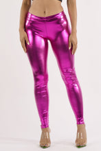 Load image into Gallery viewer, Dance With Me Gold Shiny Metallic Leggings