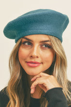 Load image into Gallery viewer, Lost In Paris Teal Fashionable Beret Hat