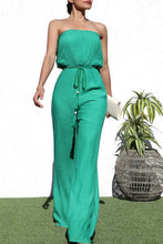 Load image into Gallery viewer, Strapless Kelly Green Summer Belted Jumpsuit