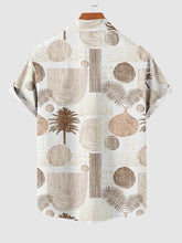 Load image into Gallery viewer, Men&#39;s Summer Floral Printed Short Sleeve B-warm White Shirt