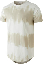 Load image into Gallery viewer, Men&#39;s Casual Beige/White Dyed Short Sleeve T-Shirt