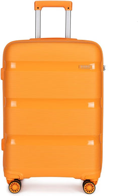 Orange Hard Shell Travel Trolley Spinner Wheel Carry On Suitcase