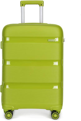 Lime Green Hard Shell Travel Trolley Spinner Wheel Carry On Suitcase