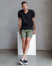 Load image into Gallery viewer, Men&#39;s Premium Black Cotton V Neck Short Sleeve T-Shirt