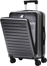 Load image into Gallery viewer, 20&quot; Luggage Blue Carry On with Front Zipper Laptop Pocket Suitcase