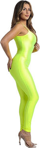 Dance Fit Stretch Neon Yellow Leotard Sleeveless Catsuit/Jumpsuit