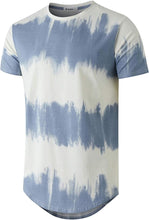 Load image into Gallery viewer, Men&#39;s Casual Blue/White Dyed Short Sleeve T-Shirt