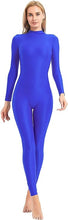 Load image into Gallery viewer, Hot Pink Long Sleeve Zip Back Leotard Catsuit/Jumpsuit