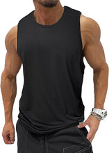Load image into Gallery viewer, Men&#39;s Black Knit Sleeveless Tank Top