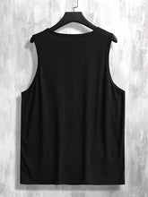 Load image into Gallery viewer, Men&#39;s Black Knit Sleeveless Tank Top