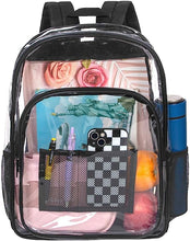 Load image into Gallery viewer, Heavy Duty Light Pink See Through Clear Trendy Backpack