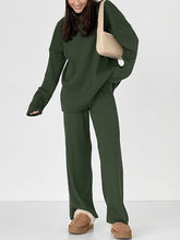 Load image into Gallery viewer, Buttery Soft Turtleneck Hunter Green Knit Long Sleeve Pullover Long Sleeve Top &amp; Pants Set