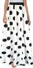 Load image into Gallery viewer, Black Polka Dot Striped Silhouette Maxi Skirt