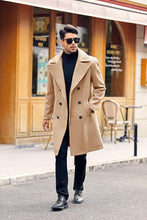 Load image into Gallery viewer, Men&#39;s Stylish Khaki Lapel Collar Breasted Trench Coat