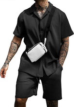 Load image into Gallery viewer, Men&#39;s Ocean Drive White Short Sleeve Shirt &amp; Shorts Set