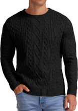 Load image into Gallery viewer, Men&#39;s Long Sleeve Khaki Cable Knit Casual Sweater