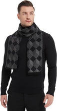 Load image into Gallery viewer, Men&#39;s Luxury Black/Grey Cashmere Feel Scarf