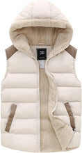 Load image into Gallery viewer, Soft Fleece Orange Winter Puffer Sleeveless Vest