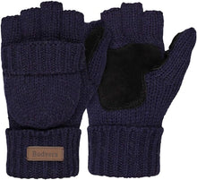 Load image into Gallery viewer, Soft Winter Knit Brown Fingerless Glove Mittens