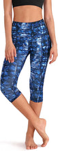 Load image into Gallery viewer, High Waist White Camouflage Stretch Capri Leggings