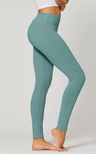Load image into Gallery viewer, High Waist Sage Green Stretch Leggings