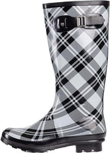 Load image into Gallery viewer, Black Floral Waterproof Rain Boots Water Shoes