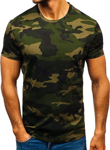 Men's Camouflage Blue/White Short Sleeve T-Shirt