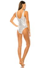 Load image into Gallery viewer, Metallic Gold Sequin One Piece Swimsuit