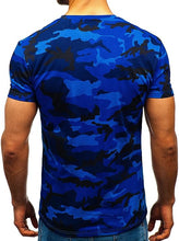 Load image into Gallery viewer, Men&#39;s Camouflage Blue/White Short Sleeve T-Shirt