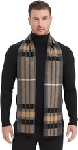 Load image into Gallery viewer, Men&#39;s Luxury Camel Grey Cashmere Feel Scarf