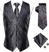 Load image into Gallery viewer, Men&#39;s Red Paisley Sleeveless Formal Vest