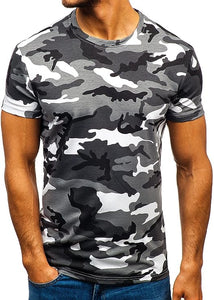 Men's Camouflage Red/Black Short Sleeve T-Shirt