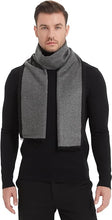 Load image into Gallery viewer, Men&#39;s Luxury Chevron Black Cashmere Feel Scarf