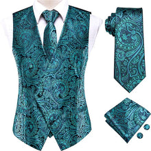 Load image into Gallery viewer, Men&#39;s Emerald Green Sleeveless Formal Vest