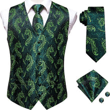 Load image into Gallery viewer, Men&#39;s Navy Blue Paisley Sleeveless Formal Vest