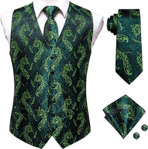 Men's Emerald Green Sleeveless Formal Vest