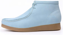 Load image into Gallery viewer, Men&#39;s Light Blue Lace Up High Top Suede Boots