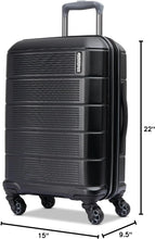 Load image into Gallery viewer, Travel Chic 20 Inch Carry On Black Spinner Suitcase