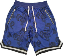 Load image into Gallery viewer, Men&#39;s Red Paisley Loose Fit Athletic Paisley Basketball Shorts