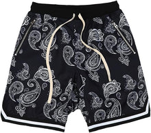 Load image into Gallery viewer, Men&#39;s Paisley Loose Fit Athletic Paisley Basketball Shorts