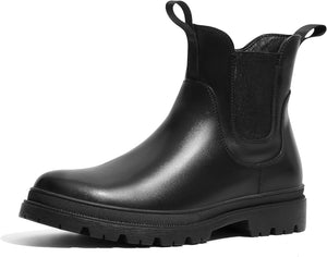 Men's Sleek Black Lace Up Ankle Boots