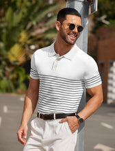Load image into Gallery viewer, Men&#39;s Premium Black Striped Short Sleeve Shirt