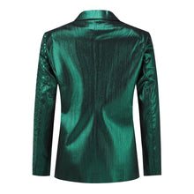 Load image into Gallery viewer, Chain Green Men&#39;s Stylish Sequin Long Sleeve Dress Blazer
