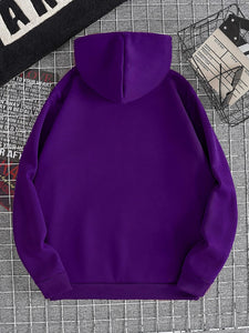 Men's Purple Brooklyn Printed Long Sleeve Hoodie