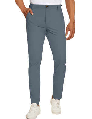Men's Steel Blue Stretch Slim Fit Pants