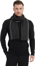 Load image into Gallery viewer, Men&#39;s Luxury Diamond Black Cashmere Feel Scarf