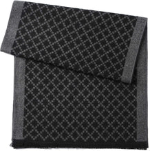 Load image into Gallery viewer, Men&#39;s Luxury Diamond Black Cashmere Feel Scarf