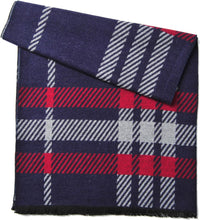 Load image into Gallery viewer, Men&#39;s Luxury Navy/Red Cashmere Feel Scarf