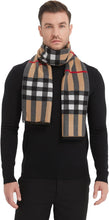 Load image into Gallery viewer, Men&#39;s Luxury Camel Plaid Cashmere Feel Scarf