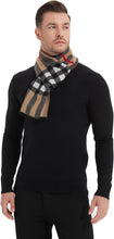 Load image into Gallery viewer, Men&#39;s Luxury Camel Plaid Cashmere Feel Scarf